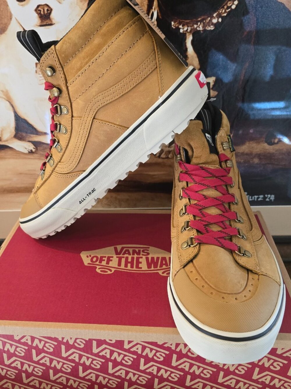 Vans Sk8-Hi DR MTE 2 Pop Lace Tan Men's Shoes Boots VN0009QMJM9 Sz 10 US NEW